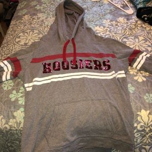 Hoosiers vs pink hoodie